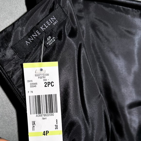 NWT Anne Klein‎ Two Piece Poetry Jacket/Dress Stretch Petite Size 4P - Picture 6 of 15
